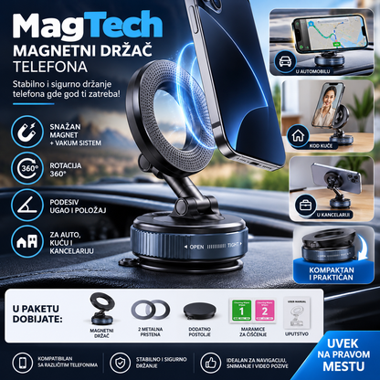MagSafe - Magnetni Vakumski Držač za Telefon