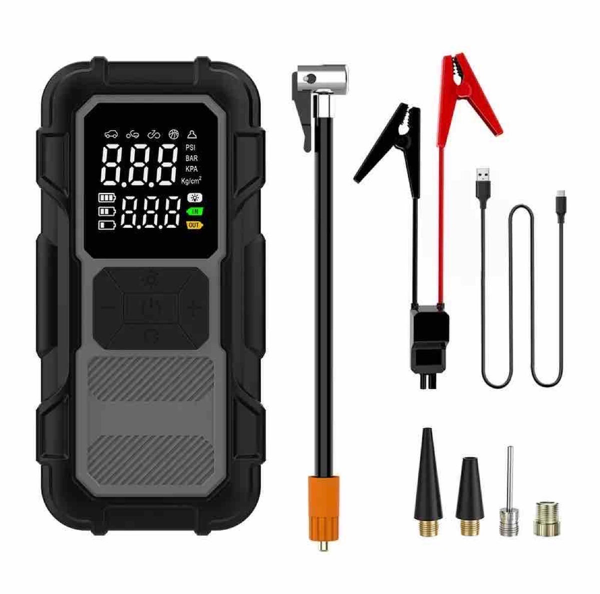Jump Starter 4u1 sa Kompresorom 150 PSI i LED Lampom