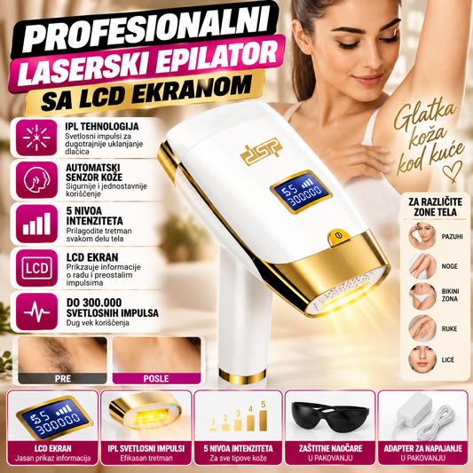 Profesionalni Laserski Epilator sa LCD ekranom