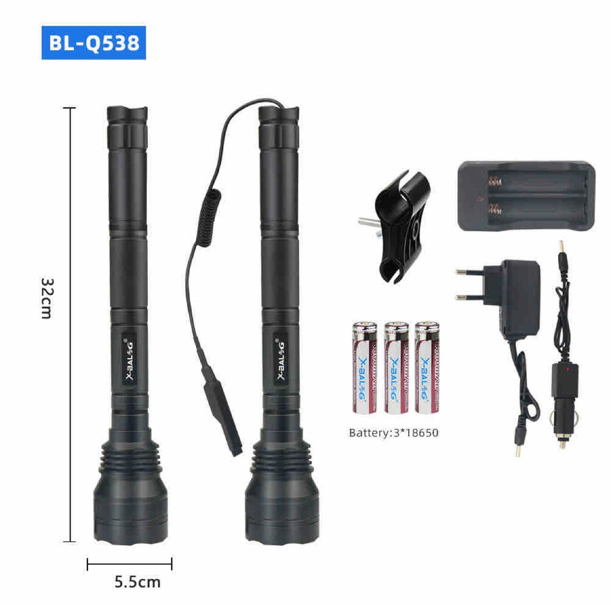 Punjiva LED Lovačka Lampa BL-Q538-P90