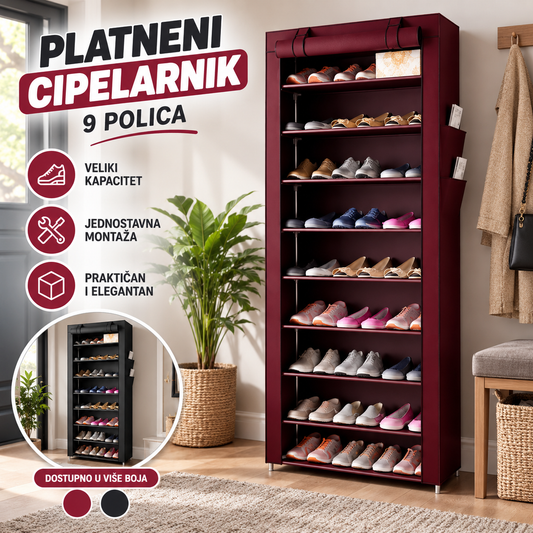 Platneni Cipelarnik sa 9 Polica