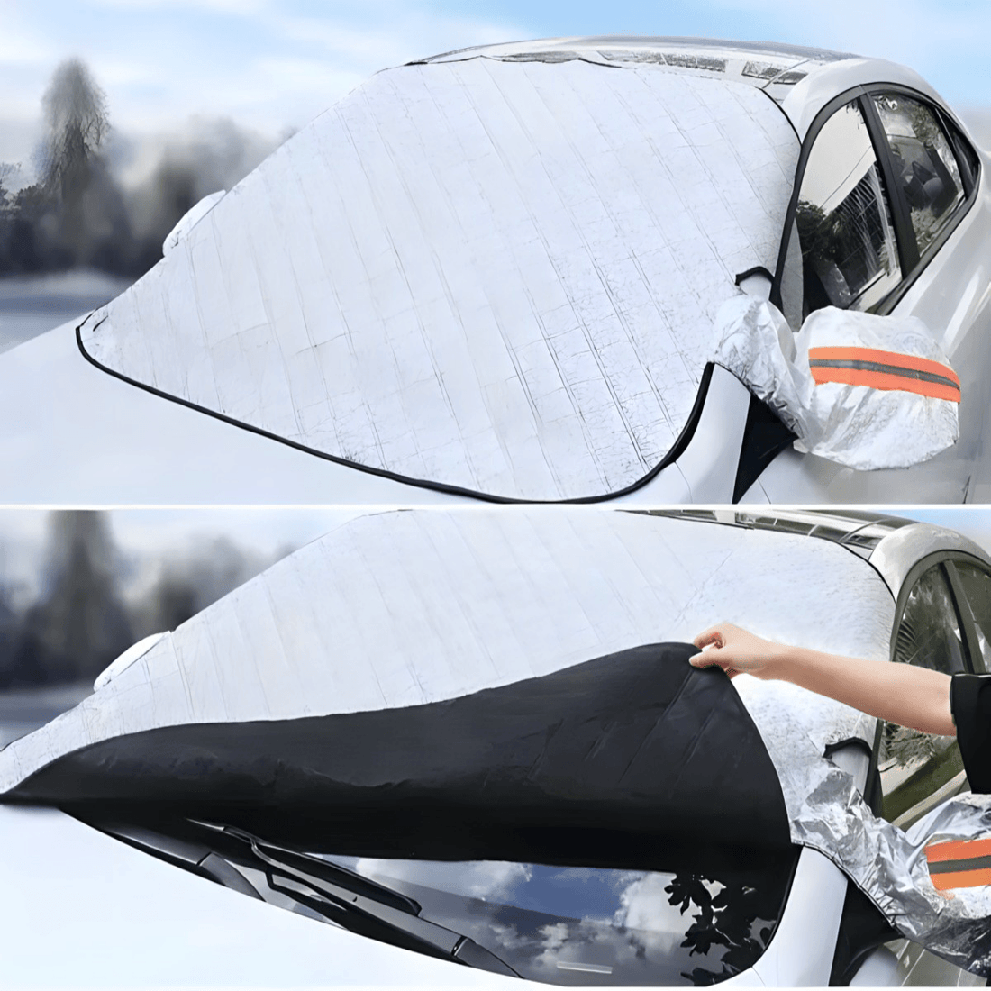 Zaštita za šoferšajbnu i retrovizore, Zaštita za šoferku od sunca, mraza, kiše i snega