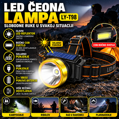 LED Čeona Lampa sa Solarnim i USB Punjenjem