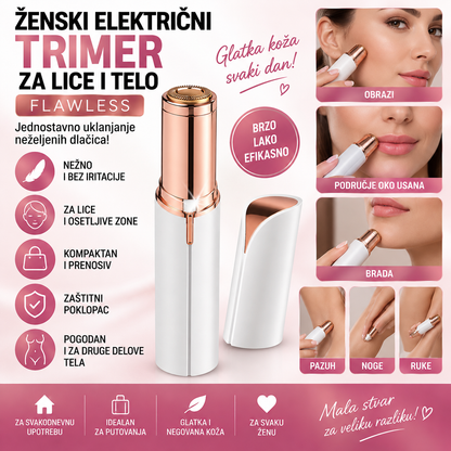 Ženski Električni Trimer za Lice i Telo – Flawless