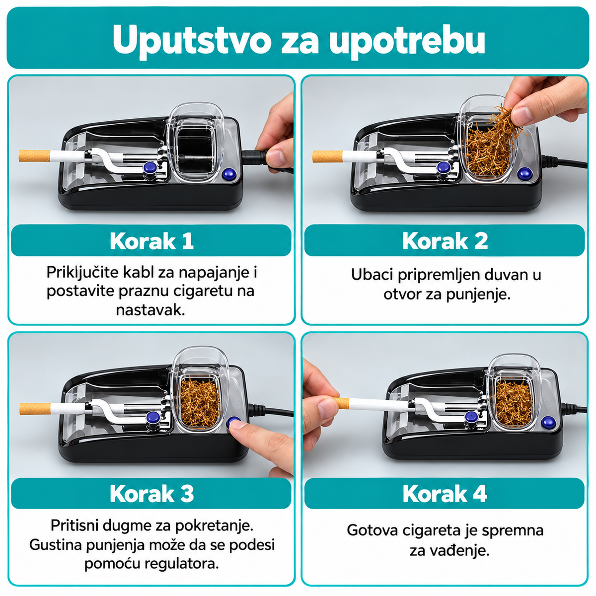 Električna Mašina za Punjenje Cigareta