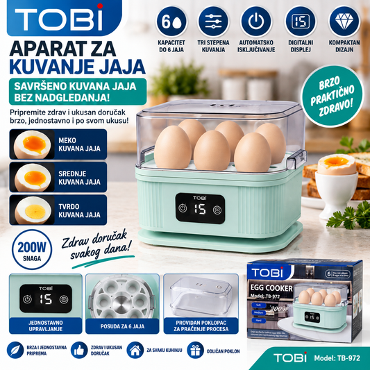 Električni Aparat za Kuvanje Jaja TOBI – 200W