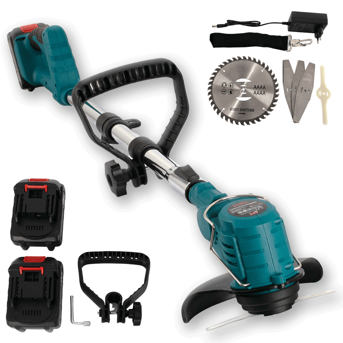 Aku trimer za travu sa 2 baterije