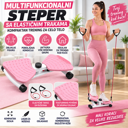 Multifunkcionalni Steper sa Elastičnim Trakama za Vežbanje