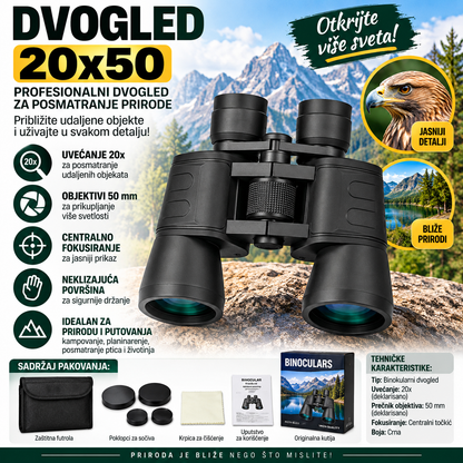 Dvogled 20x50 – Profesionalni Dvogled za Posmatranje Prirode