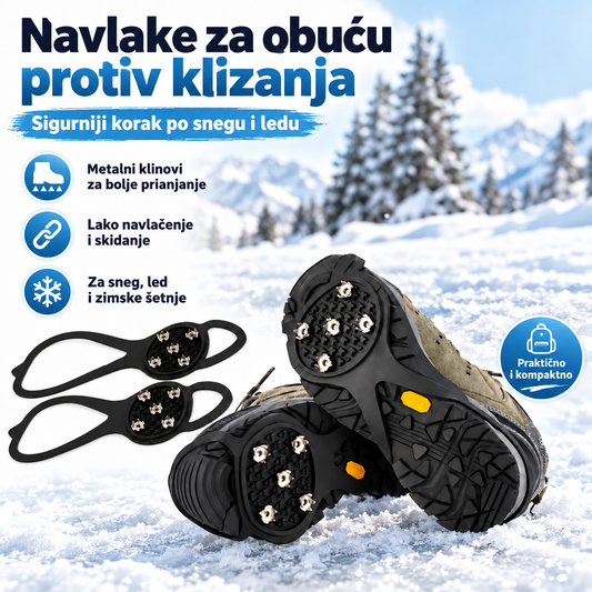 Navlake za Obuću Protiv Klizanja - Protivklizne Navlake za Sneg i Led