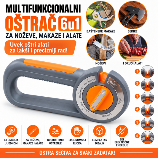 Multifunkcionalni Oštrač Noževa i Alata 6u1
