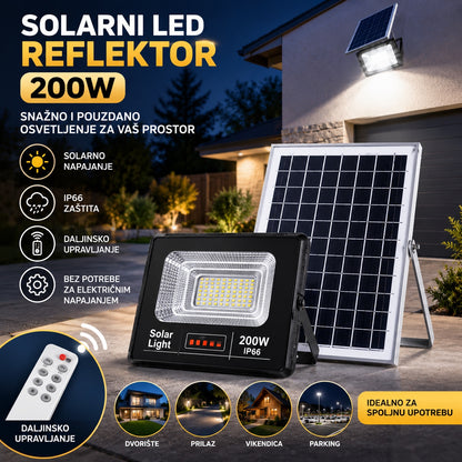 Solarni LED Reflektor 200W sa Panelom